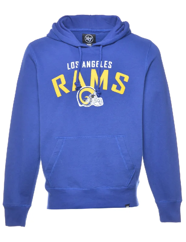 Los Angeles Rams Printed Hoodie - M Hoodie with Hem Lace Feminine Delicate