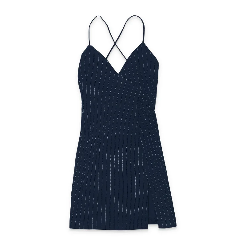 CALLIPYGIAN HIGH TIE NAVY SLIP DRESS Tunics Denim casual