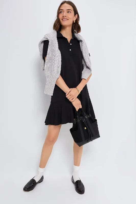 Black Pique May Polo Dress Tunics Custom made