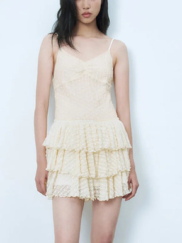Cami Ruffle Hem Dresses Tunics Office stylish