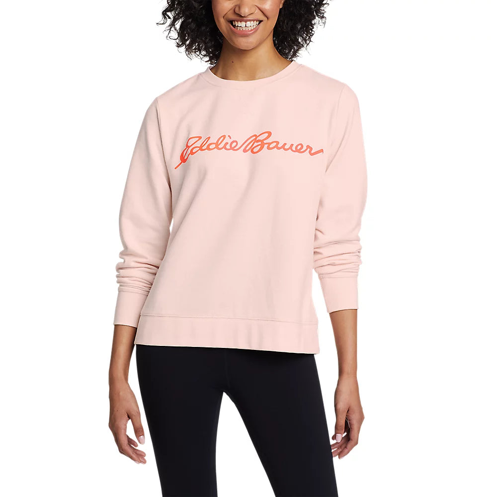 Women's Camp Fleece Logo Crew Sweatshirt Hoodie with Pocket Utility Practical