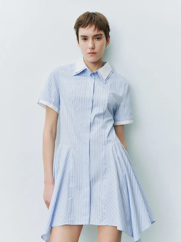 Short Sleeve A-Line Dresses Tunics Print Colorful