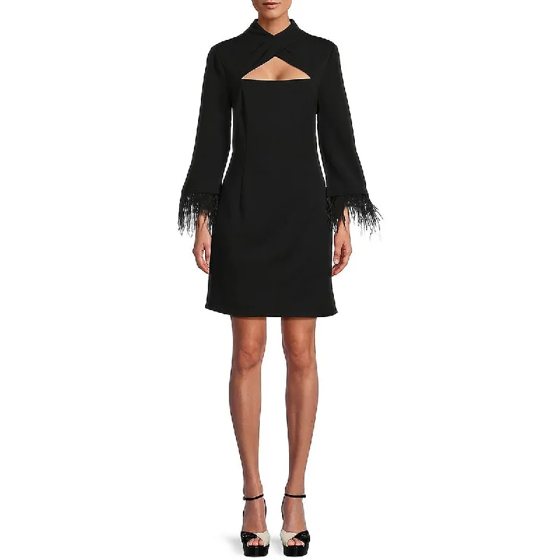 Womens Fringe Polyester Mini Dress Tunics Corduroy durable