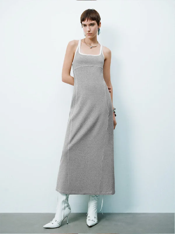 Skinny-Fit Dresses Square Neckline Feminine