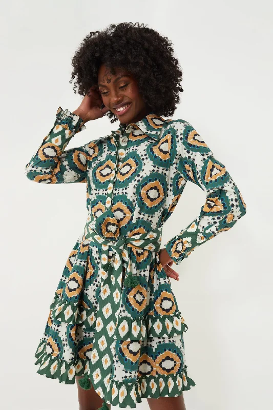 Batik Tortoise Multi Green Cami Dress Tunics Chic fashionable