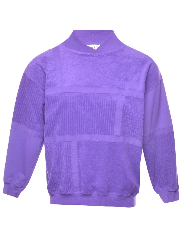 Petites Plain Sweatshirt - S Hoodie with Hem Embroidery Detailed Premium