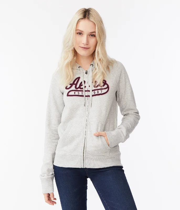 Aeropostale Aero Established 1987 Full-Zip Hoodie Hoodie with Raglan Sleeves Sporty Comfortable