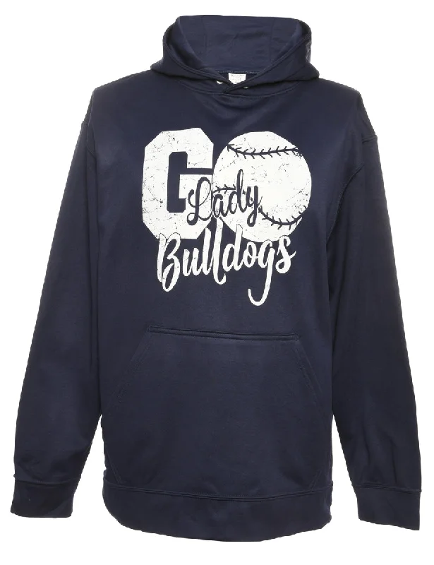 Augusta Hooded Sports Navy Sweatshirt - M Hoodie with Print Artistic Unique