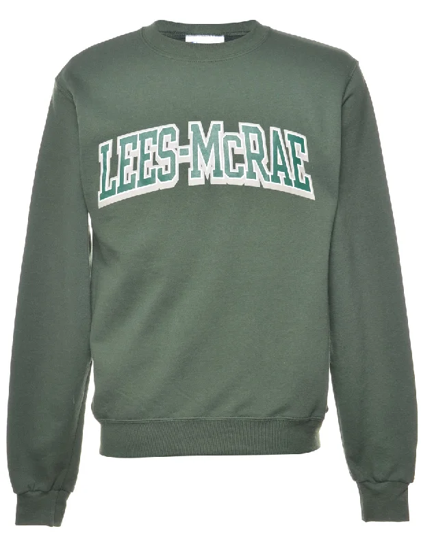 Lees Mcrae Printed Sweatshirt - S Hoodie with Drawstring Waist Adjustable Fitted