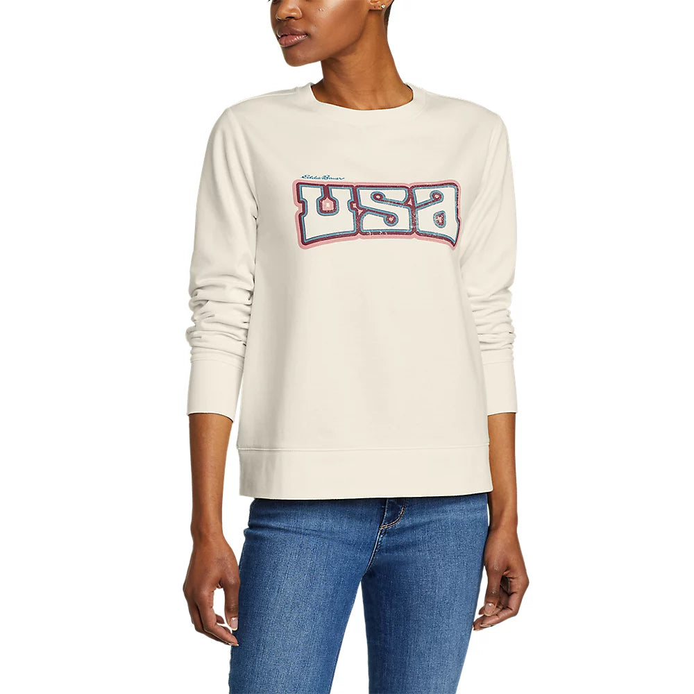 Groovy USA Sweatshirt Hoodie with High-Low Hem Asymmetrical Trendy