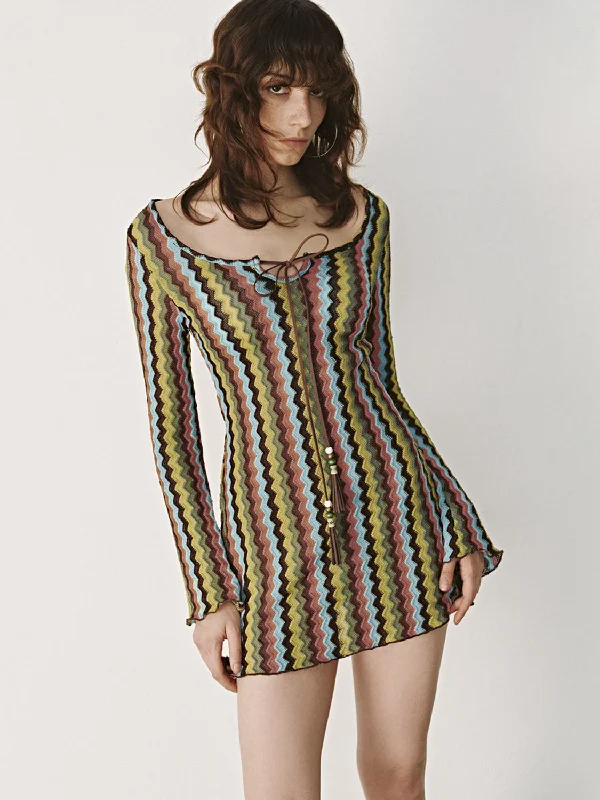 Chevron Skinny A-Line Dresses Tunics Wedding white