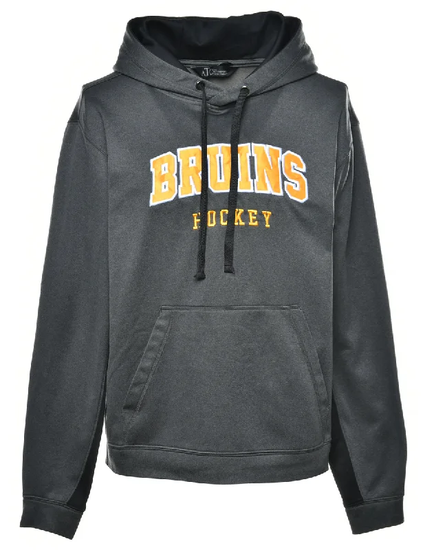 Bruins Hockey Printed Hoodie - S Hoodie with Hem Drawcord Adjustable Customizable