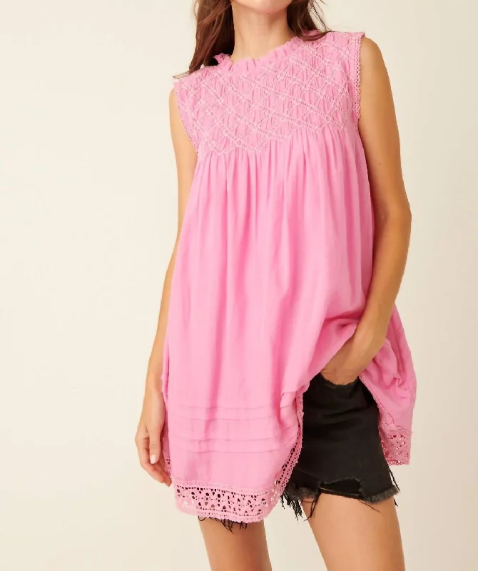 Shea Solid Mini Dress In Sugar Magnolia Tunics Luxurious premium