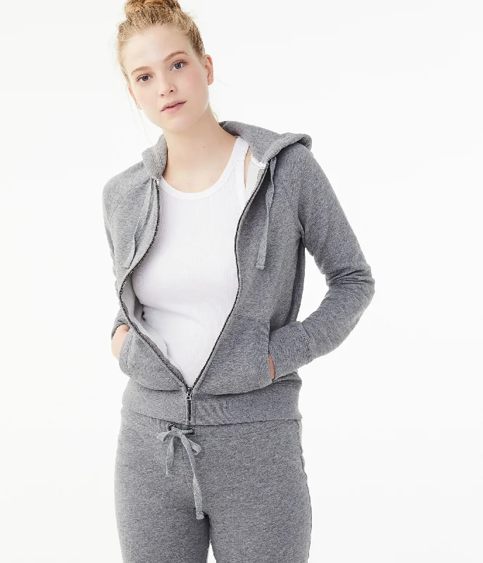 Aeropostale Uniform Full-Zip Hoodie Hooded Sweatshirt Casual Wear Street Style