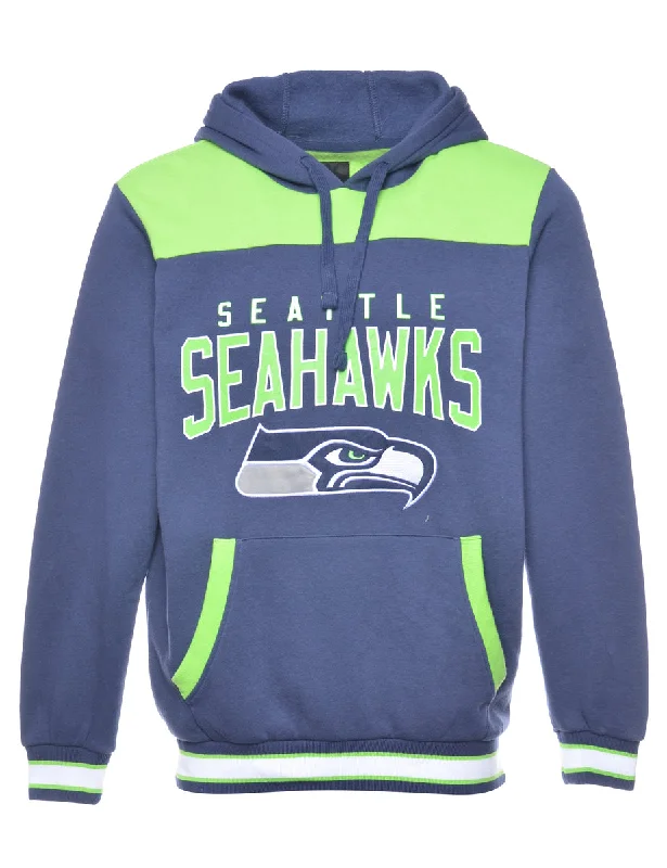 NFL Seahawks Sports Hoodie - M Hoodie with Stripes Bold Sporty