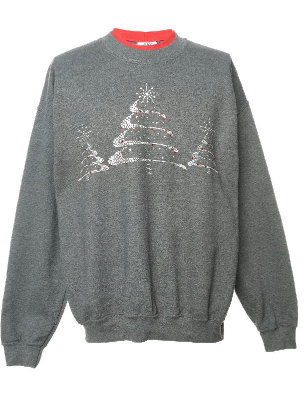 Festive Season Christmas Sweatshirt - S Hoodie with Camouflage Military Edgy