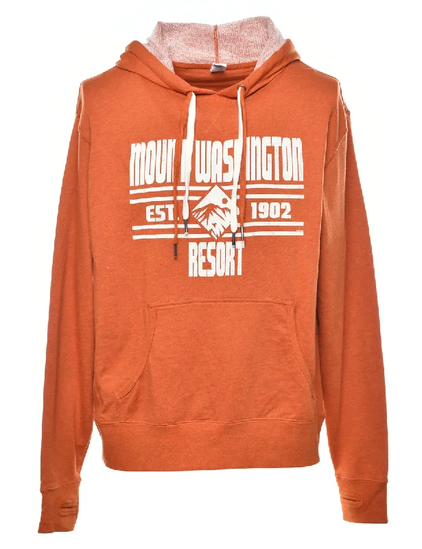 Mount Washington Printed Hoodie - M Hoodie with Elastic Waist Stretchable Comfortable
