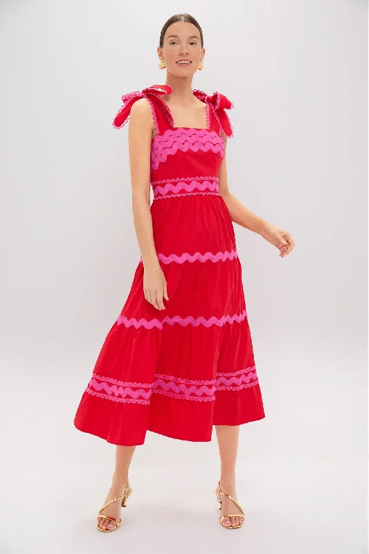 Red Jade Dress Tunics Short Trendy