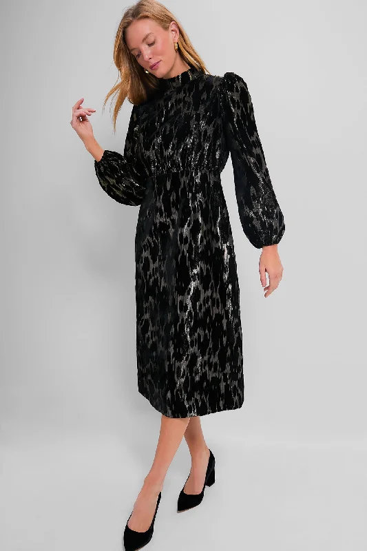 Metallic Velvet Burnout Gilly Dress Tunics Ceremony elegant