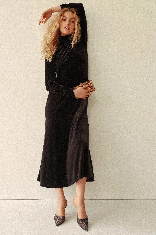 Black Velvet Suzie Dress Tunics Versatile all-occasion