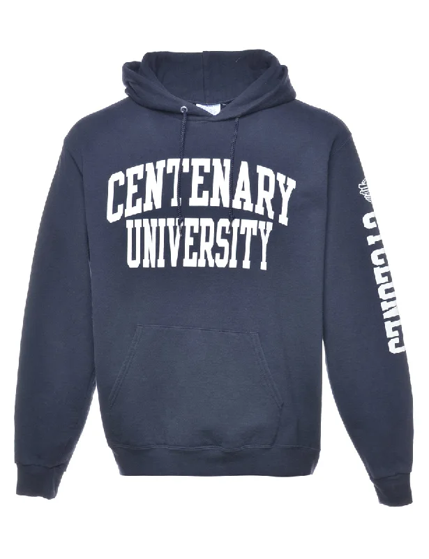 Champion Centenary Printed Hoodie - L Hoodie with Typography Text Message