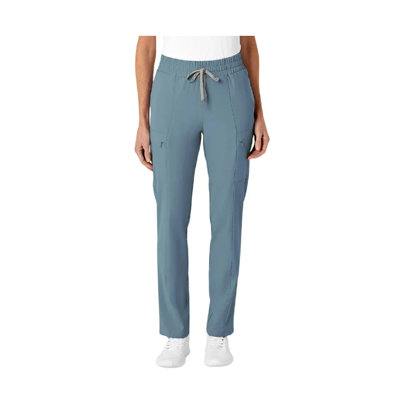 WonderWink Women's High Waist Slim Leg Scrub Pant - Elemental Blue - ONLINE STORE CREDIT/EXCHANGE ONLY Trendy Work Pants