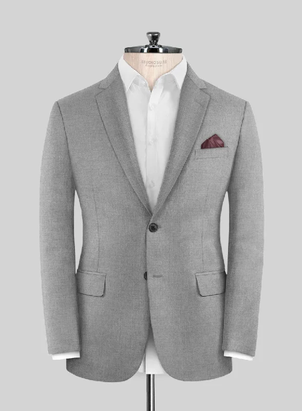 Reda Flexo Gray Wool Jacket Welt Pockets Slit Pockets Flap Pockets
