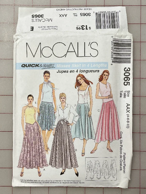 SALE 2000 McCall's 3065 Pattern - Skirt FACTORY FOLDED modal blend skirt