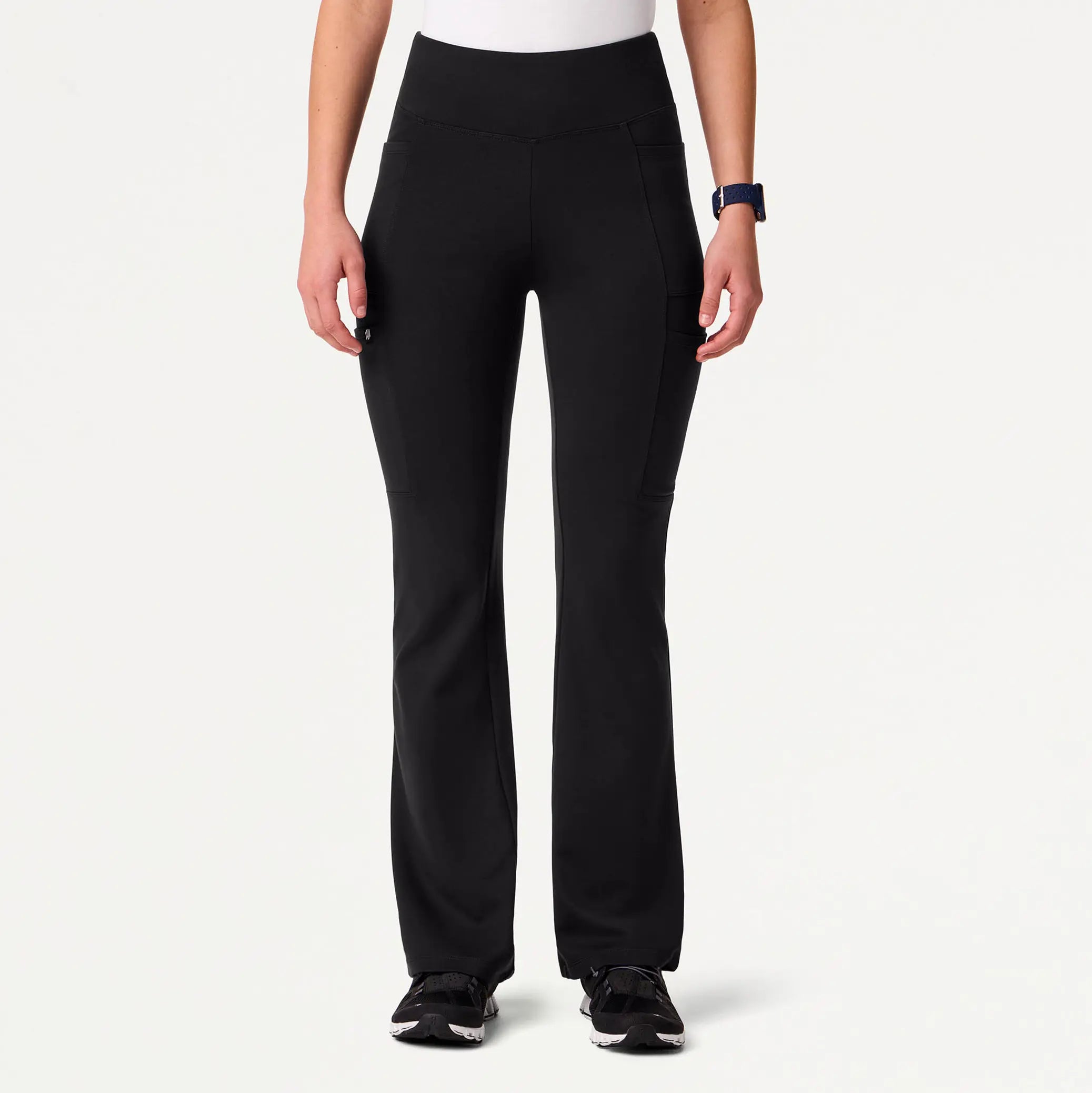 Jaanuu Women's Perri ULTRAsoft Yoga Scrub Pant - Black Relaxed Casual Leggings