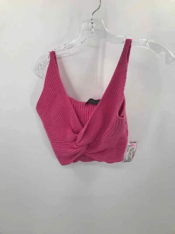 Pre-Owned Maverick Collection Pink Size Small Tank Top glitter tank top