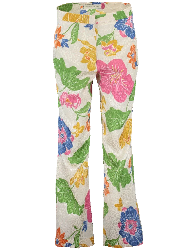 Floral Print Pant Slim-Fit Leggings