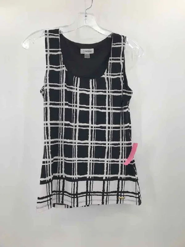 Pre-Owned Calvin Klein Black Size XS Tank Top graphic tank top