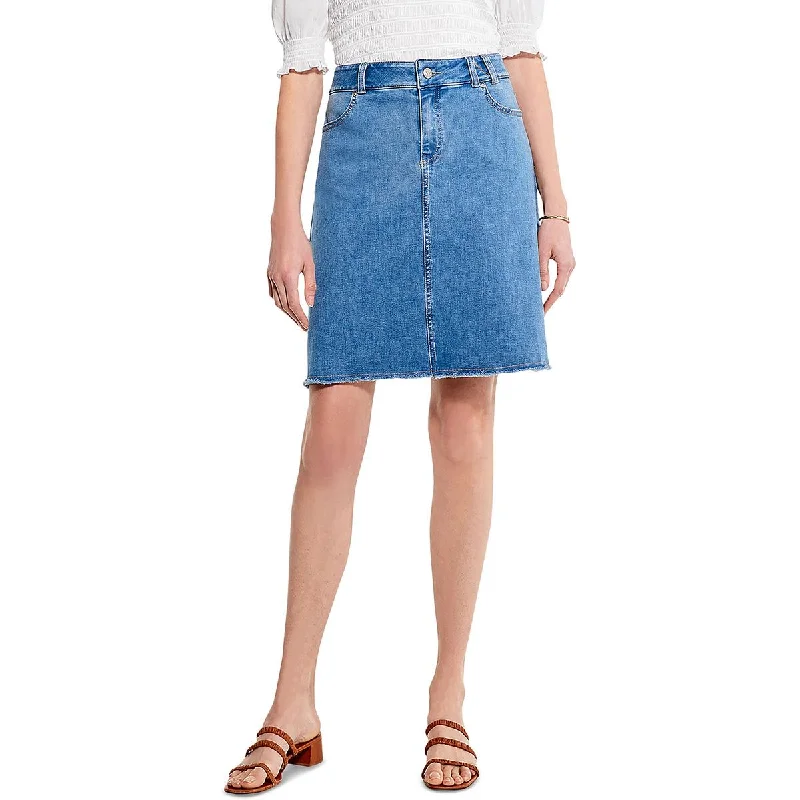 Nic + Zoe Womens Petites Pocket Denim Mini Skirt cashmere skirt rich