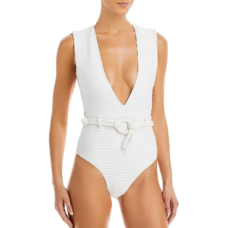 Revel Rey Womens Dallas Pintuck  One-Piece Swimsuit Classic Two-Piece Bikini