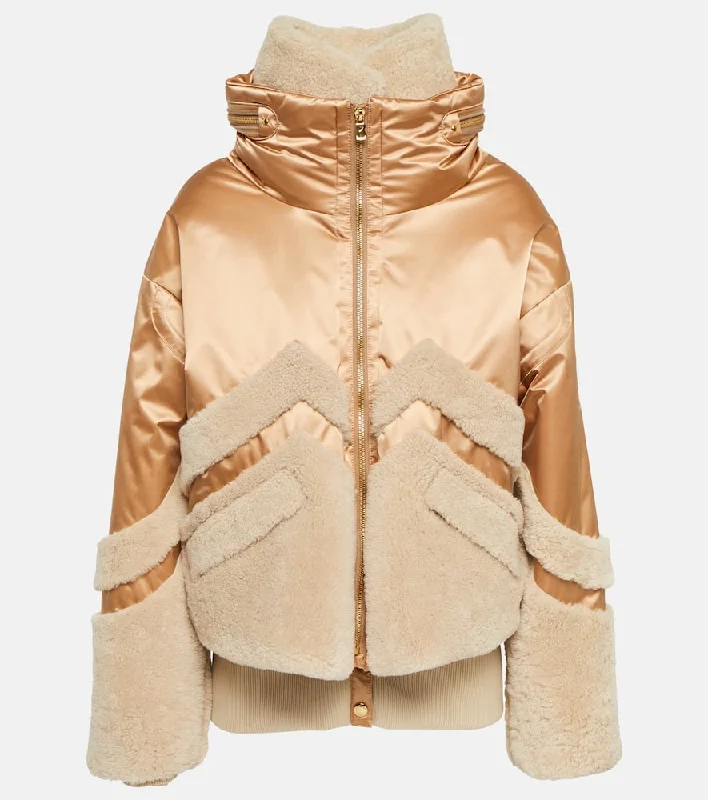 Bogner Milia shearling-paneled down ski jacket Mesh Jacket Canvas Jacket Denim Jacket
