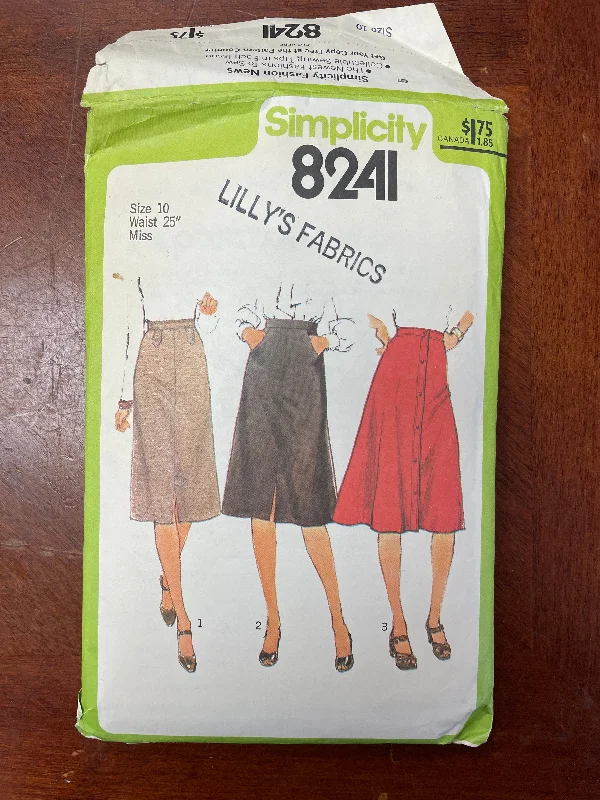 1977 Simplicity 8241 Sewing Pattern - Skirt lace skirt feminine
