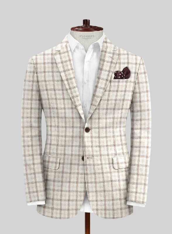 Solbiati Beige Checks Linen Jacket Striped Jacket Polka Dot Jacket Floral Jacket