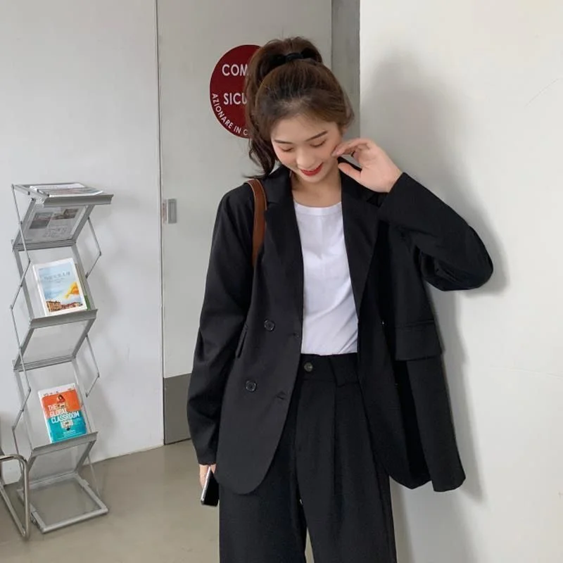 Blazer Women Autumn Suit Jacket Women's Autumn Loose-Fitting Casual Suit Top Veste Femme Fitted Jacket Loose Jacket Oversized Jacket