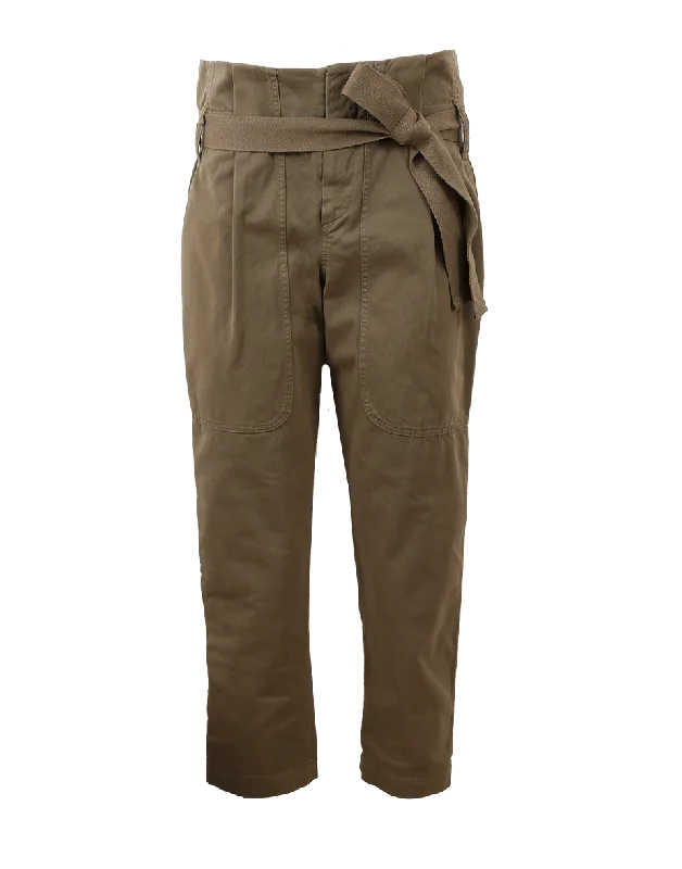 Tie Waist Utility Pant Formal Wide-Leg Pants
