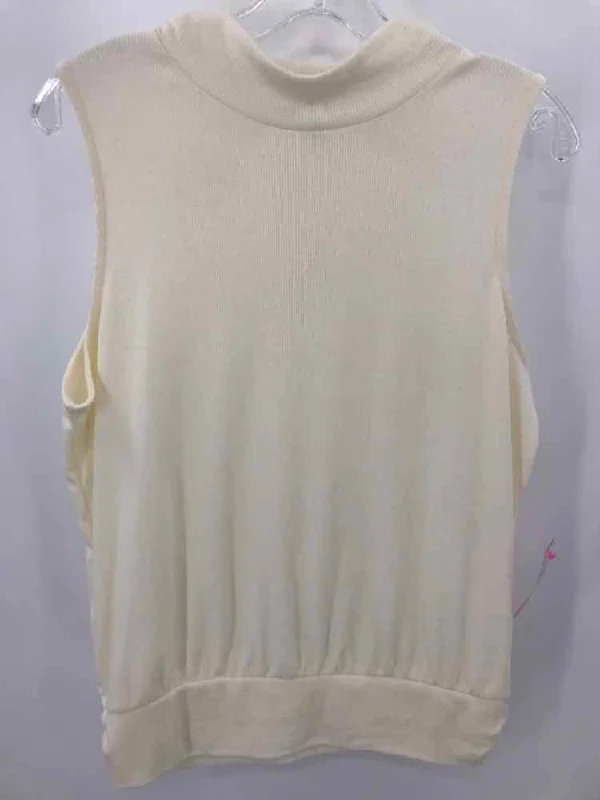 Pre-Owned Evereve Ivory Size Large Tank Top ribbed tank top