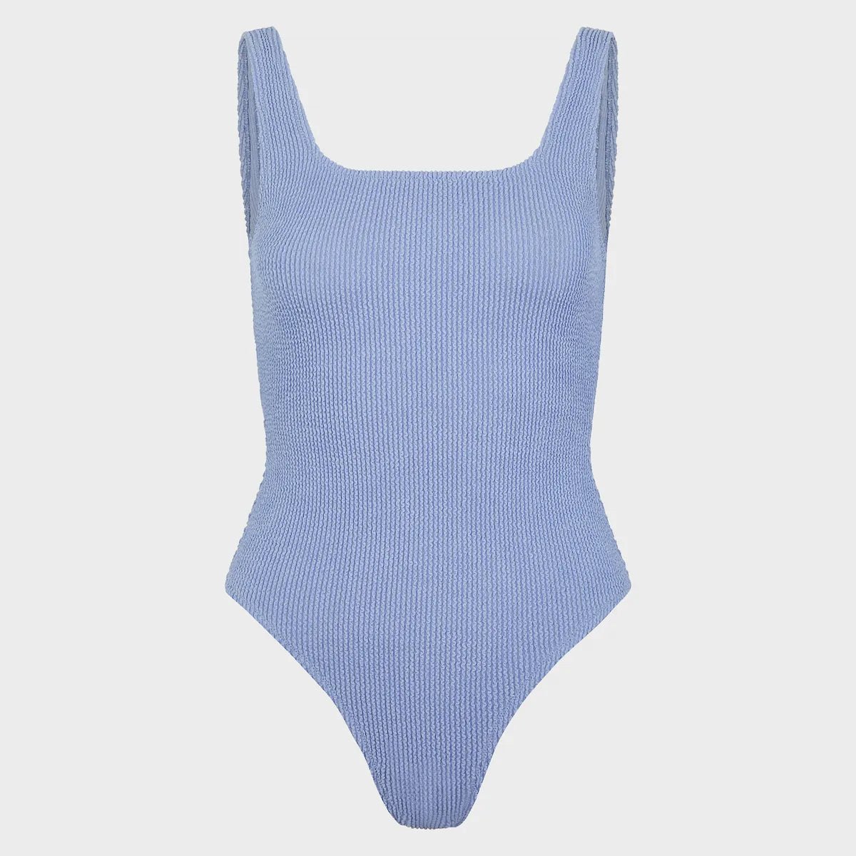 Ex Store Textured Square Neck Swimsuit Playful Pattern Swimsuit