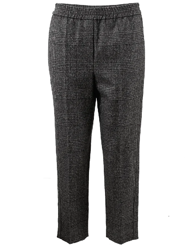 Plaid Pant Comfy Cargo Trousers