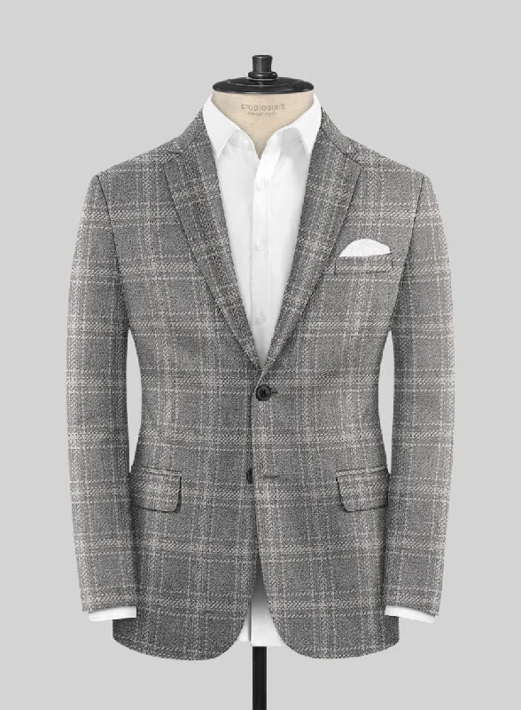 Loro Piana Stroxi Wool Jacket A-Line Jacket Boat Neck Shawl Collar