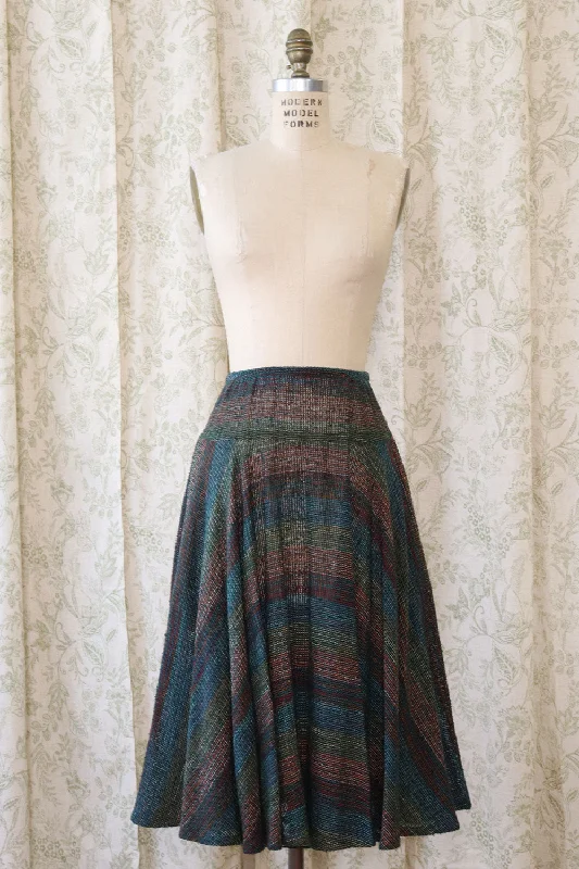 Spectrum Woven Flare Skirt S-L linen skirt natural