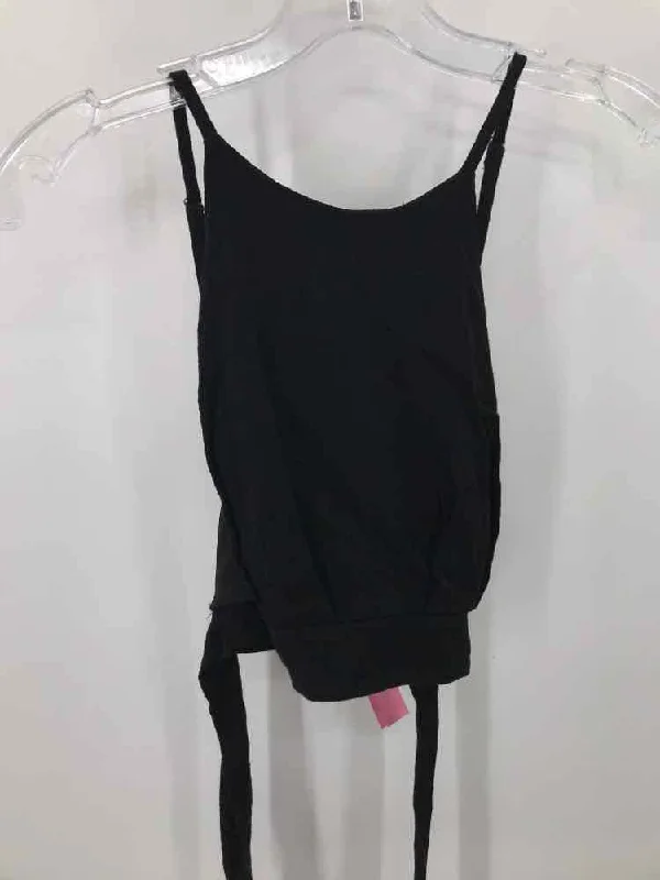 Pre-Owned Aqua Black Size Small Cropped Tank Top cherry red tank
