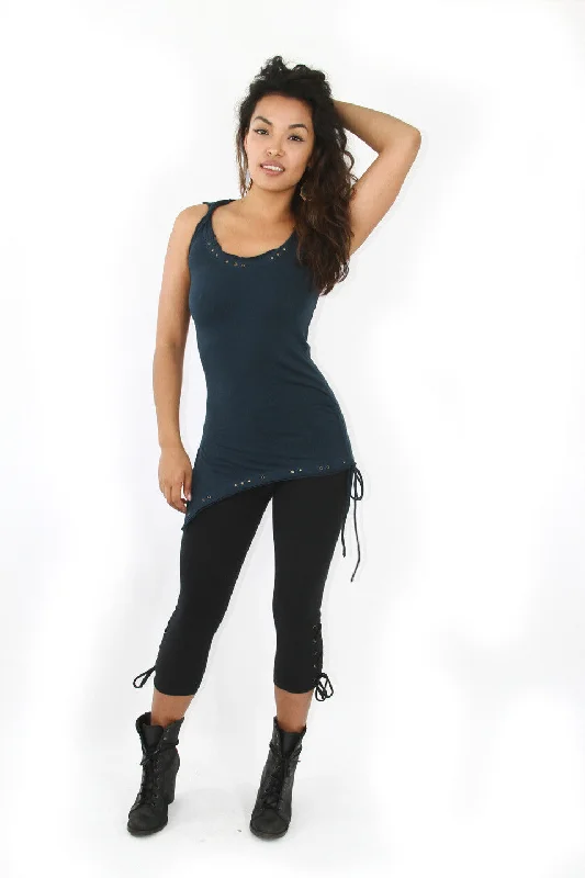 Asymmetrical tank low neck tank