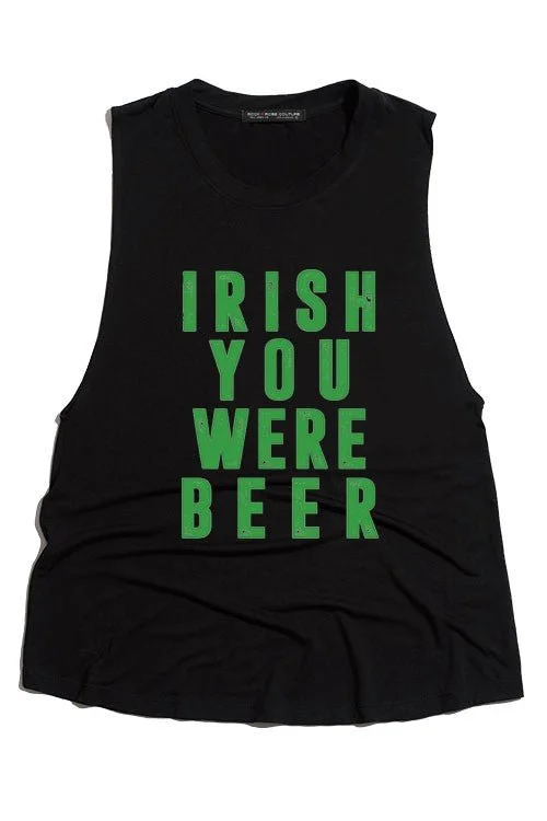 Irish You Were Beer Tank Top workout tank top