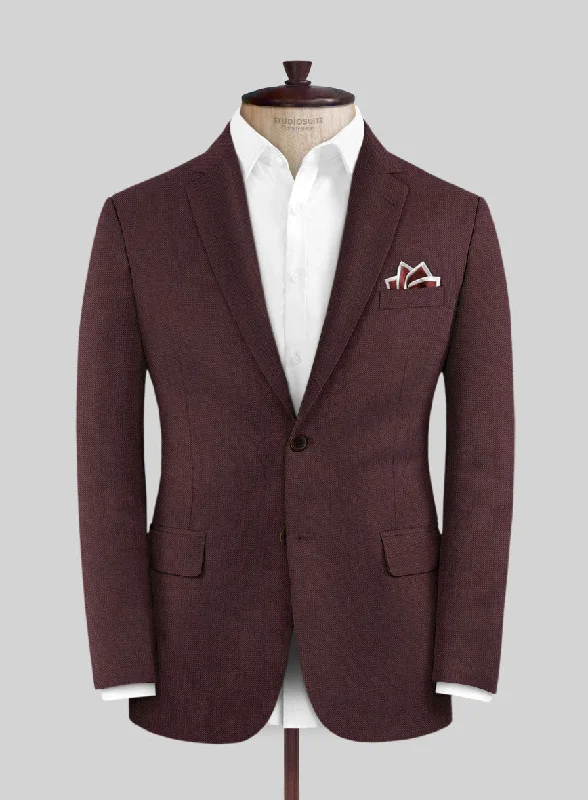 Lanificio Zegna Trofeo Wine Wool Jacket Faux Fur Jacket Real Fur Jacket Shearling Jacket