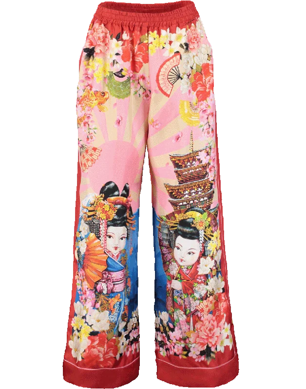 Japan Print Pajama Pant Fashionable Jogger Pants