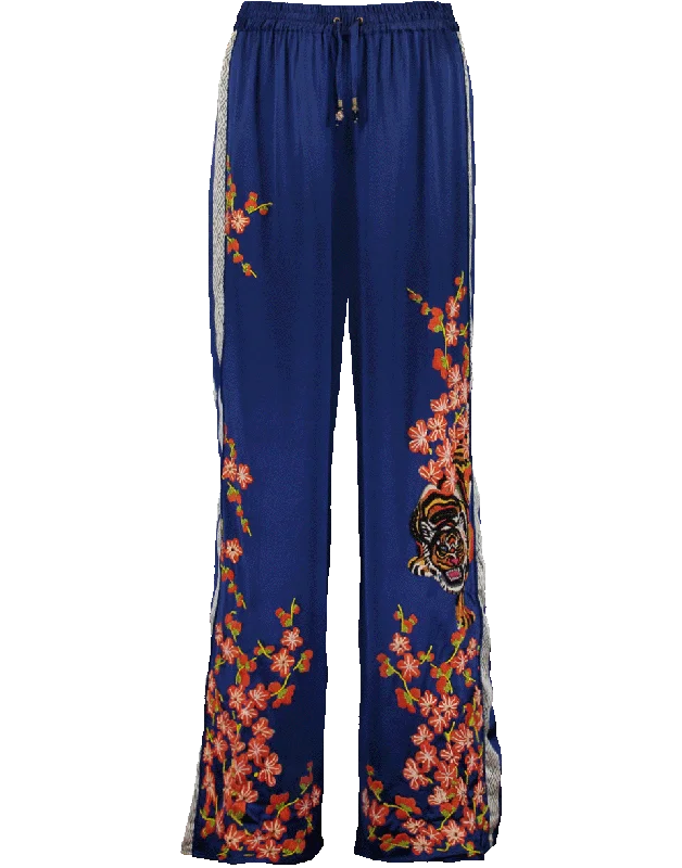 Wide Leg Track Pant Soft Wool Pants
